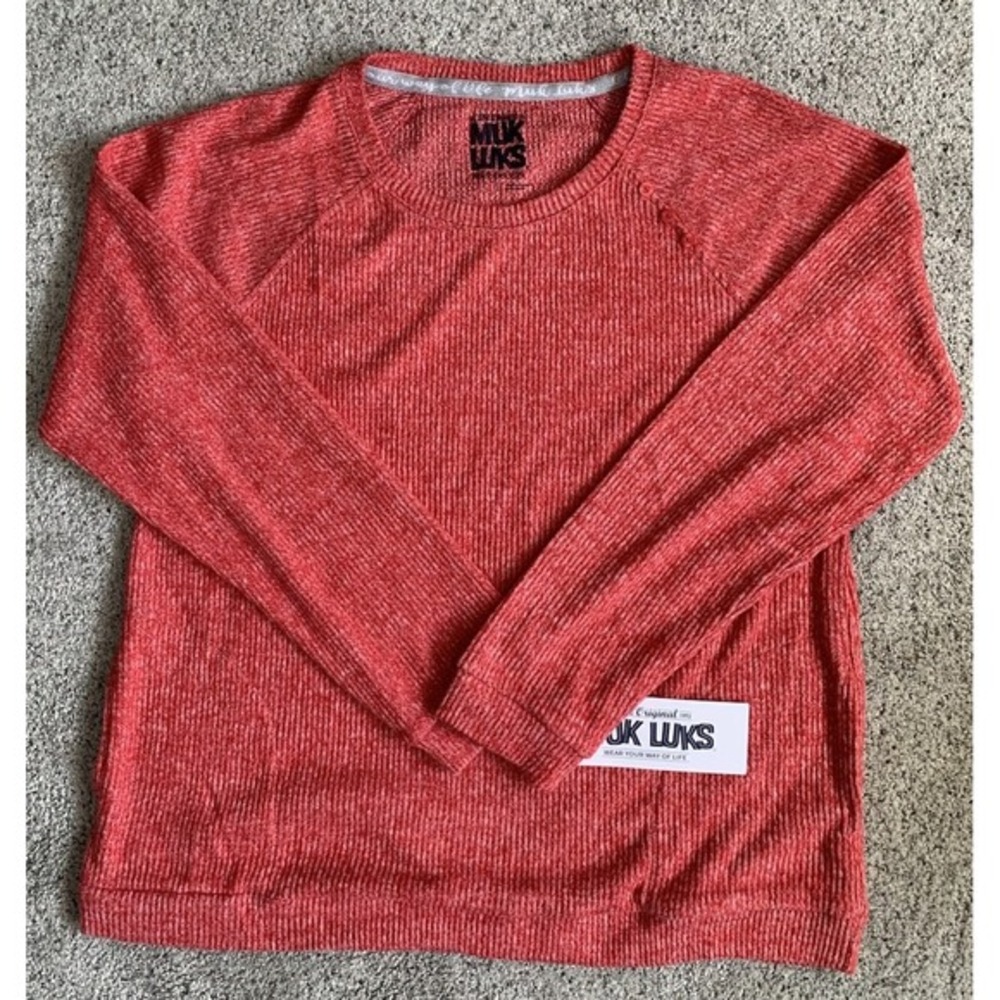NWT MUK LUKS Women's Large Lumberjack‎ Ribbed Long Sleeved Base Layer Shirt